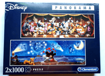 CLEMENTONI DISNEY MICKEY PANORAMA PUZZLE 2 X 1000 PIECES 98 x 33cm SEALED GIFT