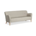 Swedese Nova soffa 3-sits med knappar 200 cm Linara 05 Porridge-ek oljad