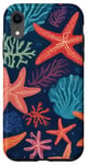 Coque pour iPhone XR Tendance étoile de mer corail beau