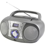 soundmaster SCD1800TI Radio-lecteur CD DAB+, FM AUX, Bluetooth, CD, DAB+, FM, USB gris
