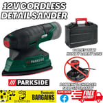 Parkside 12V Cordless Detail Sander with Case & Accessories BARE UNIT Powerful