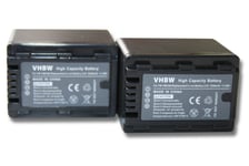 vhbw 2x batterie remplacement pour Panasonic VW-VBK180, VW-VBK180-K, VW-VBK360 pour caméra vidéo (3200mAh, 3,6V, Li-ion) avec puce d'information