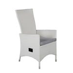 Venture Design Positionsfåtölj Padova fällbar karmstol med dyna - Vit / grå