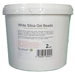 Trustleaf 2kg Tub White Silica Gel Desiccant 2-5mm Beads - Flower Drying (2kg TUB - wb)