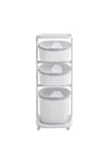 4-Tier Laundry Basket Clothes Storage Shelf on Wheels for Bathroom