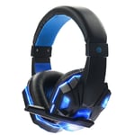 Bleu Casque de jeu avec lumière LED, écouteurs stéréo micro, basses profondes pour PC, ordinateur portable Gamer, nouveau, 2021 ""Nipseyteko