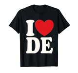 I Love DE I Heart DE Initials Hearts Art D.E T-Shirt