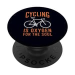 Cycling is Oxygen For The Soul Costume de cycliste amusant PopSockets PopGrip Interchangeable