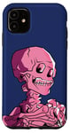 Coque pour iPhone 11 Van Gogh Line Art, Tête de squelette