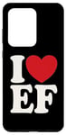 Galaxy S20 Ultra I Love EF I Heart EF Initials Hearts Art E.F Case