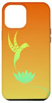 Coque pour iPhone 12 Pro Max Colibri Lotus Fleur Orange Jaune Turquoise Sundown