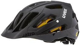 uvex Quatro cc MIPS - Secure Mountain Bike Helmet for Men & Women - MIPS System - Individual Fit - all Black - 52-57 cm