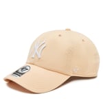 Keps 47 Brand Mlb New York Yankees '47 Clean Up W/ No Loop Label B-NLRGW17GWS-AF Apricot