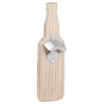 Bottle Opener Household Bottle Shape Wooden Wine Beer Bottle Opener Fridge Magnet Sticker Accessories Easy to Use(B)