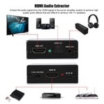 4K*2K HDMI-ljudsplitter Extractor Converter HDMI till HDMI+SPDIF+3,5 mm ljudutgång