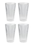 Pilastro Drinking Glass 0.35 L. 4 Pcs Clear Home Tableware Glass Drinking Glass Nude Stelton