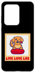 Coque pour Galaxy S20 Ultra Live Love Lab Labrador Retriever, propriétaire d'animaux de compagnie amoureux des chiens