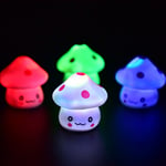 1pc Led Night Light Colorful Mushroom Press Down Touch Room Desk White&red