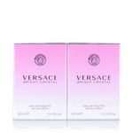 VERSACE BRIGHT CRYSTAL DUO PACK 2 X 30ML EDT SPRAY - NEW BOXED & SEALED - UK