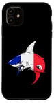Coque pour iPhone 11 Drapeau France Requin Fierté Drapeau Français Racines France Souvenir