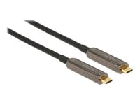 Delock - Usb-Kabel - 24 Pin Usb-C (Hane) Till 24 Pin Usb-C (Hane) - Usb 3.2 Gen 1 / Displayport 1.2 - 10 M - Active Optical Cable (Aoc), 4K60hz (3840 X 2160) Stöd - Svart