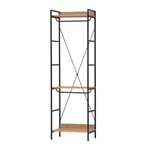 Zahra Plus Single Open Wardrobe with 3 Shelves and Hanging Rail