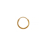 10 mm. Läkring i 925 Sterling Silver med guld överdrag1.5 tjock