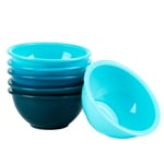Unbreakable Plastic Bowls Set,Multi-Purpose Color Bowls,Safe Kid Bowl,Microwave Plastic Bowl Set of 6(Green)