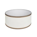 Abat-jour suspendu 50 x 50 x 22 cm avec diffuseur beige, idéal pour éclairage décoratif et ambiance d'espaces.