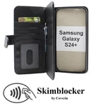 Skimblocker XL Wallet Samsung Galaxy S24 Plus 5G (SM-S926B/DS) (Svart)