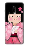 Japan Girl Hina Doll Kimono Sakura Case Cover For OnePlus 6T