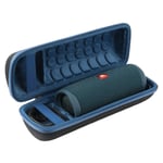 Khanka Hard Travel Case for JBL Flip 6 Flip 5/4/Essential Portable Bluetooth Speaker. (Black/Blue)