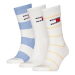 Tommy Hilfiger Crew Socks, White, 39/42 (Pack of 3)