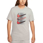 Nike DZ5173-063 M NSW Tee 12MO Swoosh T-Shirt Homme DK Grey Heather Taille L