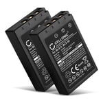 CELLONIC 2x Battery compatible with Olympus Pen E-PL9 PL1 PL10 PL2 PL3 PL5 PL6 E-PL7 E-PL8 E-P3 E-PM1 Stylus 1s E-450 OM-D E-M10 Mark II III E-M5 Mark III E-PM1, BLS-5 BLS-50 900mAh replacement spare