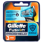 Gillette Fusion ProShield Pack of 3 Spare Razor Blades with Cooling Technology