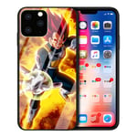 MIM Global Dragon Ball Z Super Tempered Glass iPhone Case Covers Compatible For All iPhones (iPhone 12 Pro Max, SSG Vegeta)