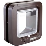 SUREFLAP Chatière à puce électronique - Marron - 142 mm x 120 mm (Mémorisation d’un maximum de 32 puces)