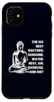 Coque pour iPhone 11 Meilleurs médecins : soleil, eau, repos, air, exercice, régime alimentaire