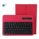 Tbalet PC Keyboard Cmf Universal Bluetooth V3.0 Keyboard Detachable PU Leather Case for 7-8 inch Tablet PC(Black) (Color : Red)