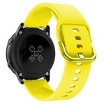 DEALELE Strap Compatible with Samsung Gear Sport/Galaxy 3 41mm / Galaxy Watch 4 / Galaxy Watch 42mm / Active 2, 20mm Soft Silicone Replacement Bands for Huawei Watch GT2 42mm / GT3 42mm (Yellow)