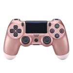 Xcmenl Game Controller for PS4, Bluetooth Wireless Gamepad Joystick Controller for PlayStation 4, Dual Vibration Motor, LED Light Bar, Anti-slip Grip - Rose gold
