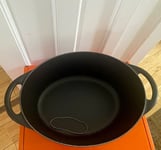 Le Creuset 35cm Oval Doufeu  Cast Iron - Matt Black (NEW)