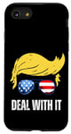 iPhone SE (2020) / 7 / 8 Deal With It Funny Trump Hair American Flag Sunglasses Joke Case