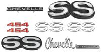 Original Parts Group OPG-EMK266 Emblem Kit, 1972 Chevelle Super Sport (SS) 454