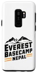 Coque pour Galaxy S9+ Everest Basecamp Népal Mountain Lover Hiker Saying Everest