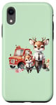 Coque pour iPhone XR Famille de cerfs verts et mignons qui se rendent au travail