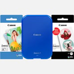 Canon Imprimante photo couleur portable Zoemini 2, bleu marine + papier ZINK™ 5 × 7,6 cm (20 feuilles) autocollant circulaire 3,3 (10