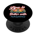Nagano Souvenir / Naganon / « Life Is Better With Nagano ! » PopSockets PopGrip Interchangeable