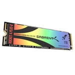 SABRENT Gaming M.2 NVMe SSD 1To, SSD Interne 7300 Mo/s en Lecture, PCIe 4.0 7 Go/s Disque Dur Interne pour Les Joueurs, Compatible avec Playstation 5, Console PS5, Laptops et Desktops (SB-RKTG-1TB)